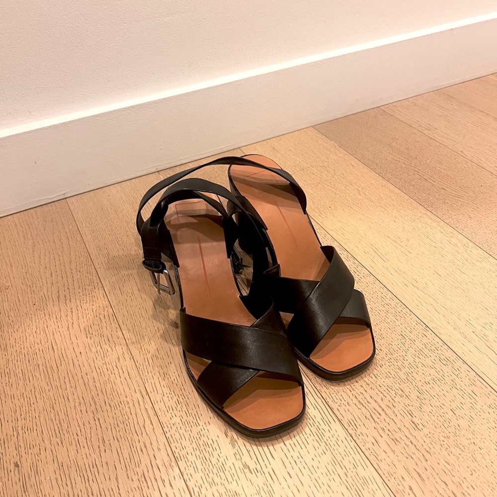 Dolce Vita Black Platform Strappy Sandals US8